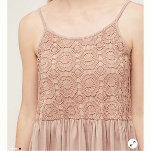 Anthropologie Eri + Ali Nude Lace Top XXS